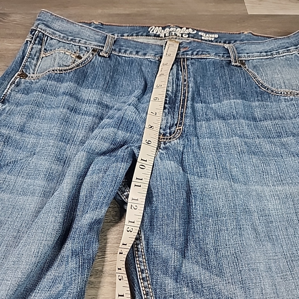 Wrangler Retro Jeans Mens 38x32 Blue Relaxed Boot Denim Cowboy Western Cotton - Picture 8 of 8